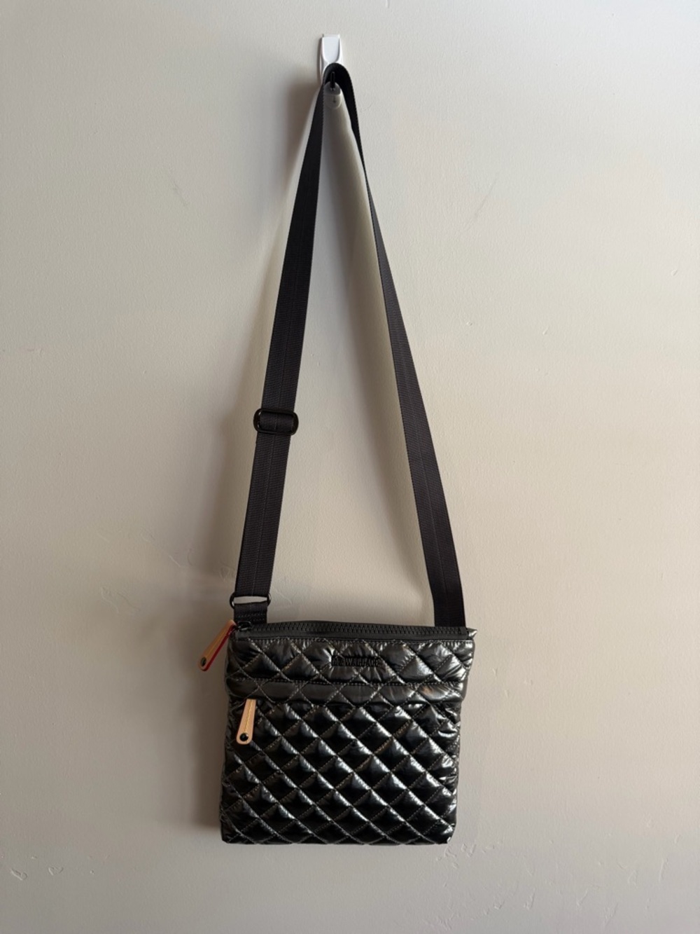 MZ Wallace Metro Flat Crossbody Bag — Pewter — New Without Tags - Picture 6 of 8